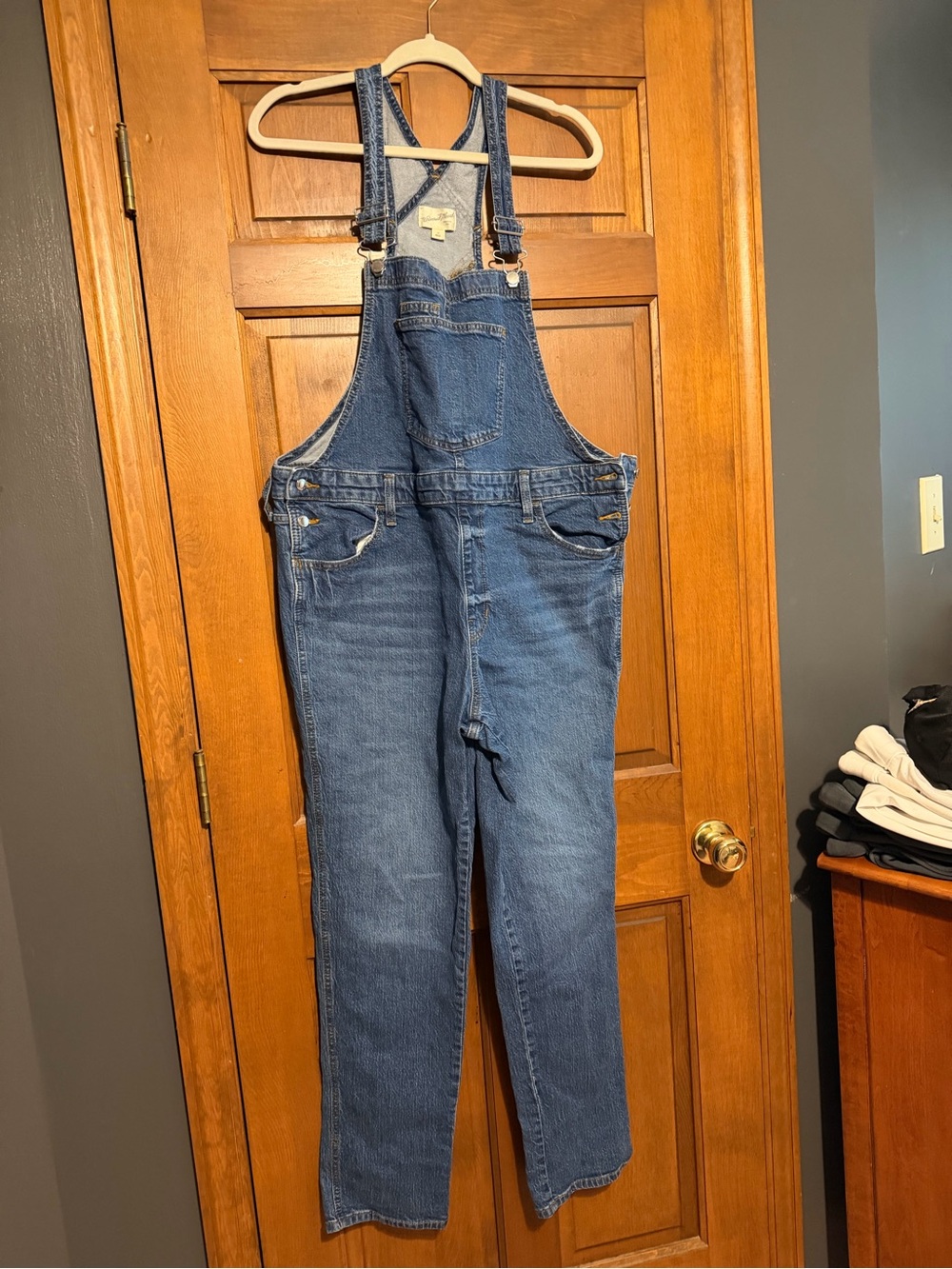 Universal Thread Women's Dark Blue Denim Overalls